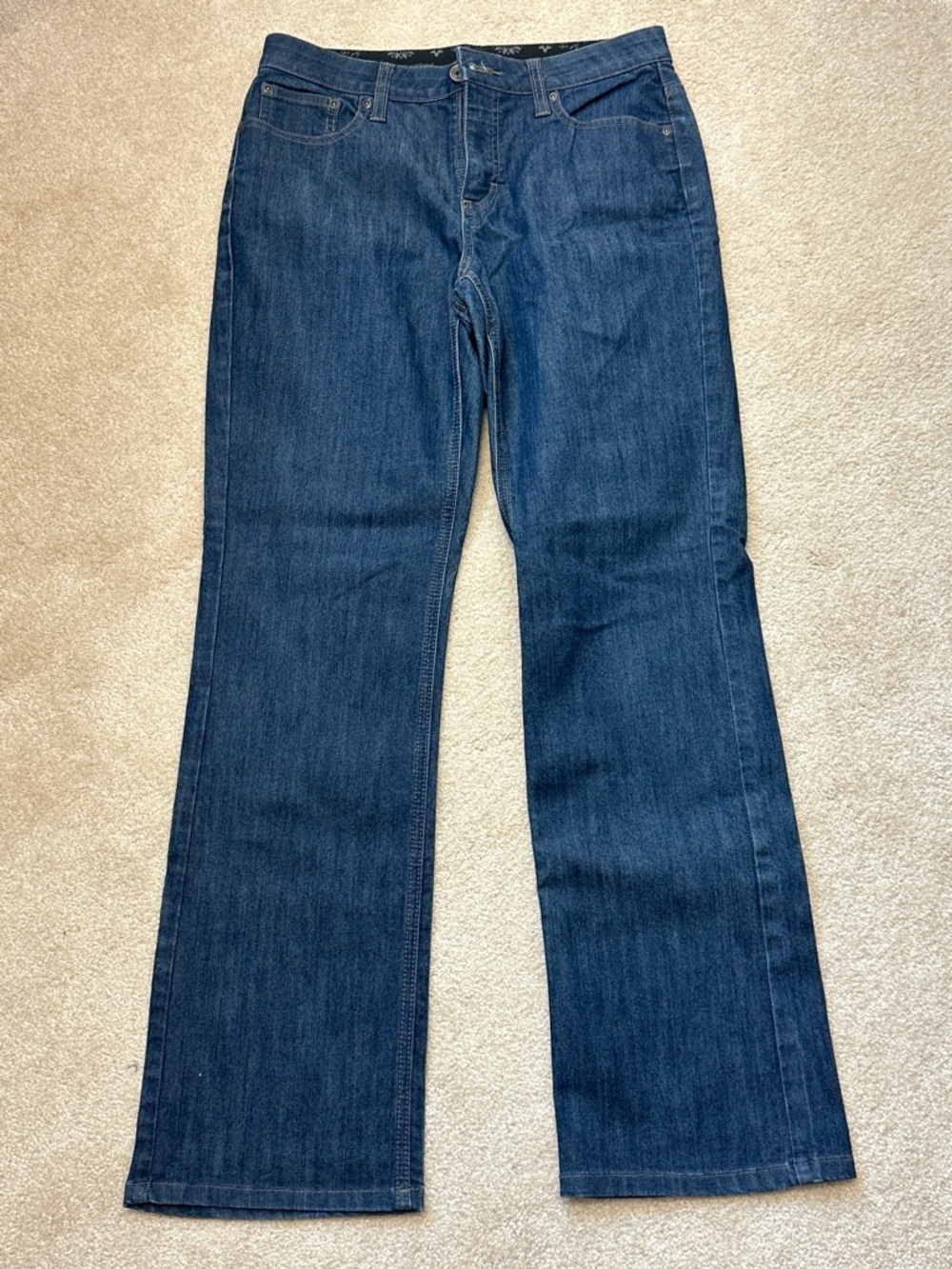 Dark Blue Women's Straight-Leg Jeans